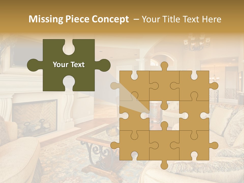 Beautiful Living Room In Luxury Home PowerPoint Template