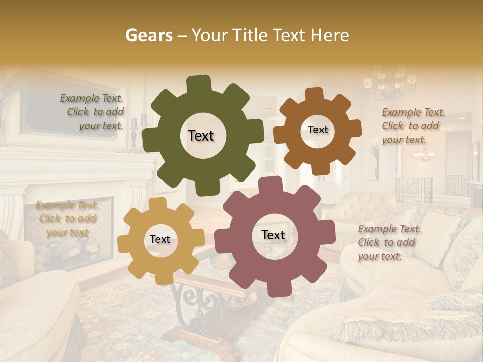 Beautiful Living Room In Luxury Home PowerPoint Template