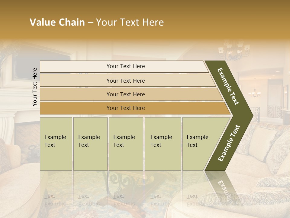 Beautiful Living Room In Luxury Home PowerPoint Template