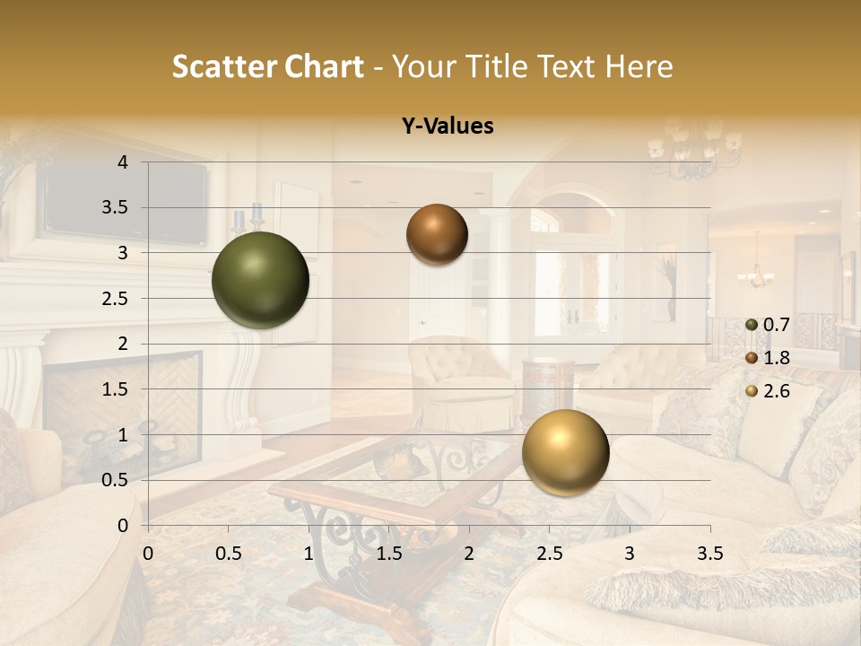 Beautiful Living Room In Luxury Home PowerPoint Template