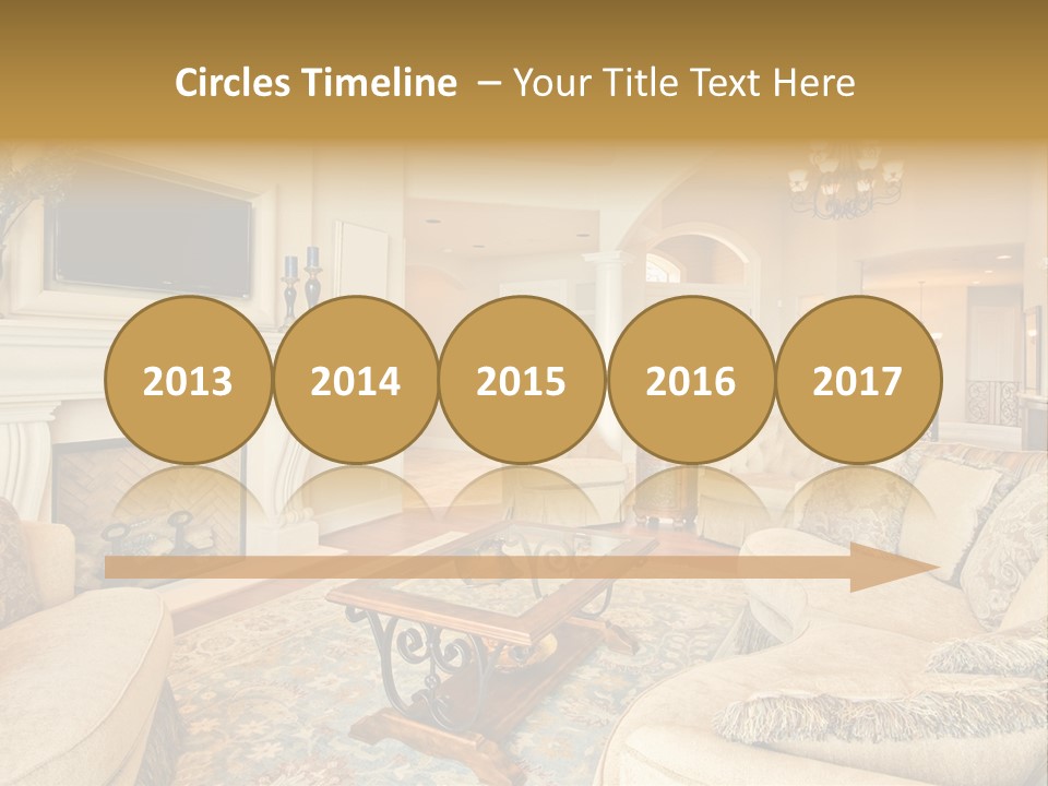 Beautiful Living Room In Luxury Home PowerPoint Template