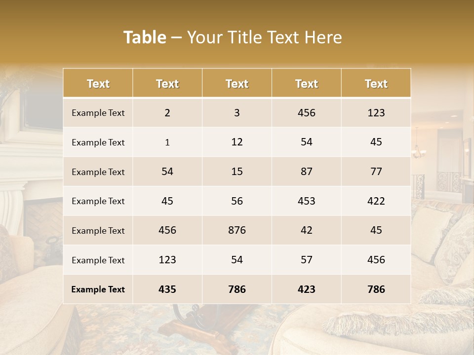 Beautiful Living Room In Luxury Home PowerPoint Template