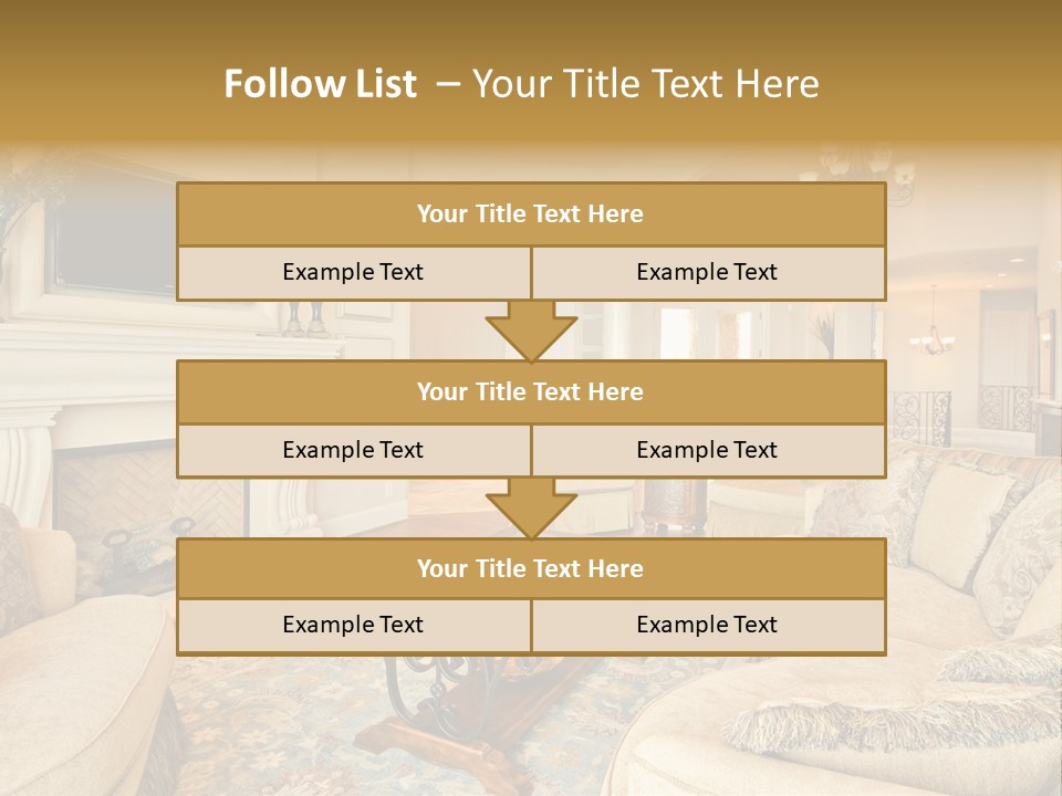 Beautiful Living Room In Luxury Home PowerPoint Template