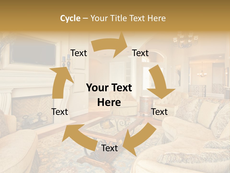 Beautiful Living Room In Luxury Home PowerPoint Template