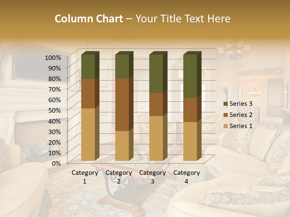 Beautiful Living Room In Luxury Home PowerPoint Template