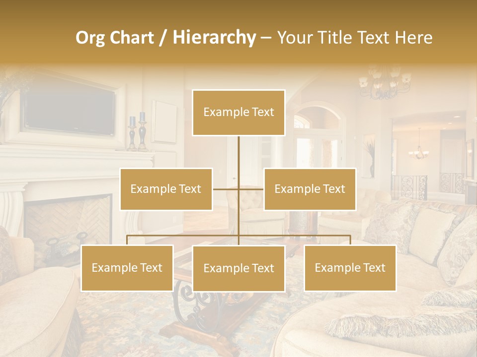 Beautiful Living Room In Luxury Home PowerPoint Template