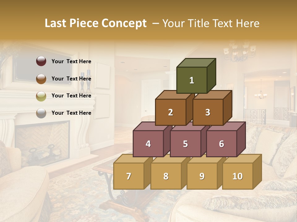 Beautiful Living Room In Luxury Home PowerPoint Template