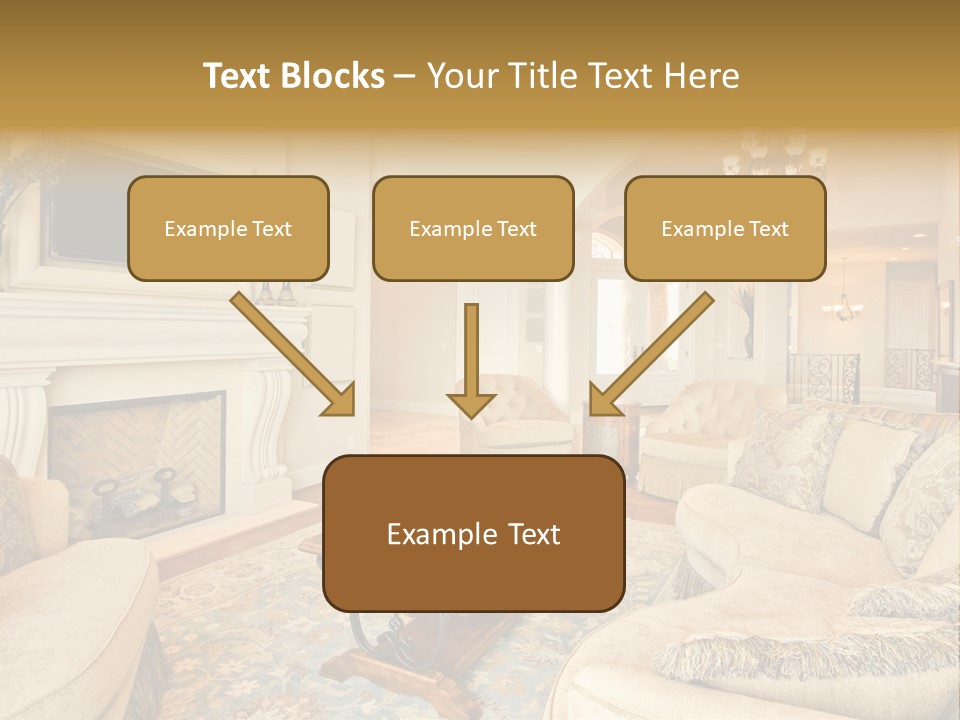 Beautiful Living Room In Luxury Home PowerPoint Template