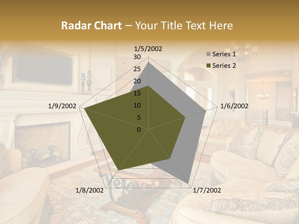 Beautiful Living Room In Luxury Home PowerPoint Template