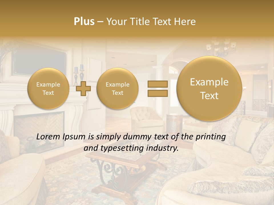 Beautiful Living Room In Luxury Home PowerPoint Template