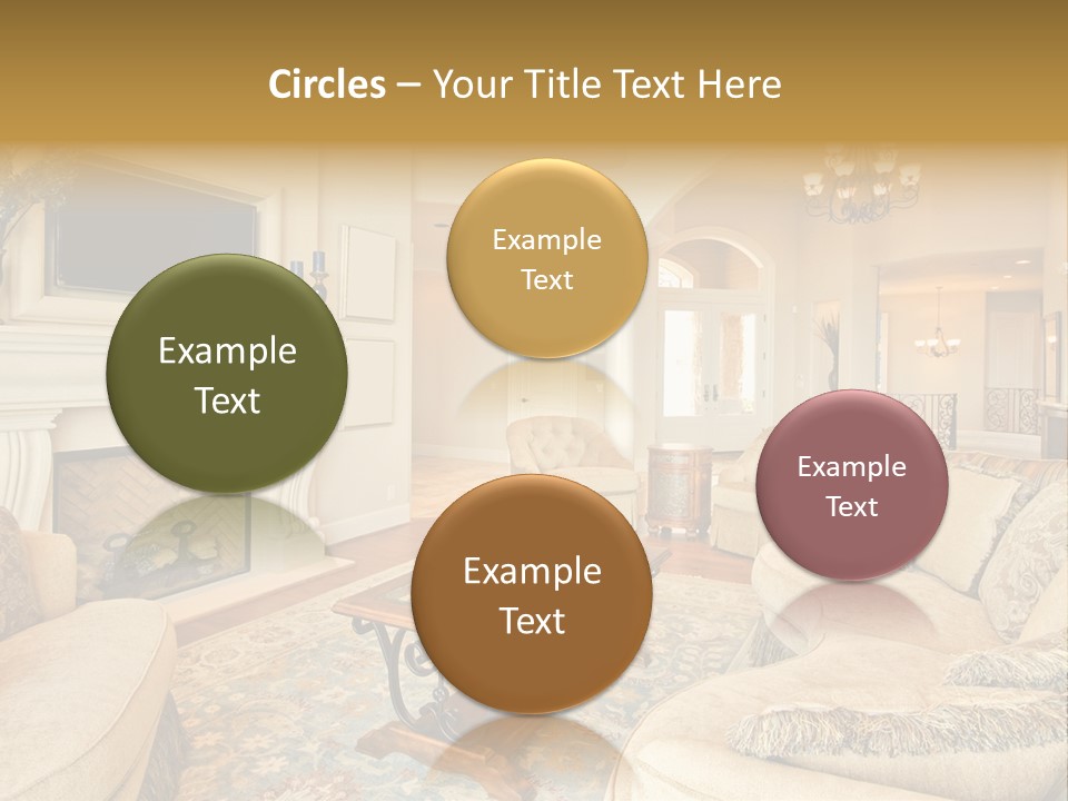 Beautiful Living Room In Luxury Home PowerPoint Template