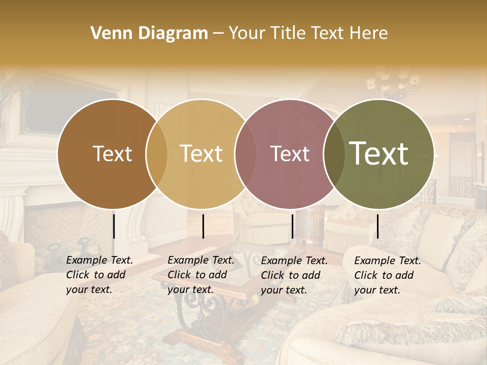 Beautiful Living Room In Luxury Home PowerPoint Template