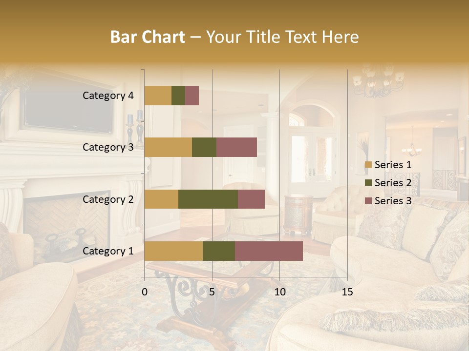 Beautiful Living Room In Luxury Home PowerPoint Template