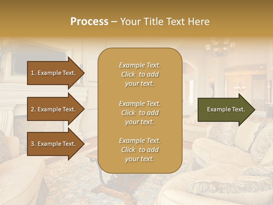 Beautiful Living Room In Luxury Home PowerPoint Template
