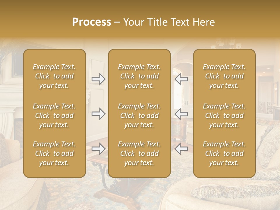 Beautiful Living Room In Luxury Home PowerPoint Template