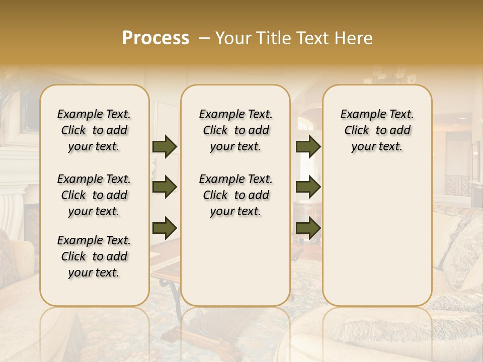 Beautiful Living Room In Luxury Home PowerPoint Template