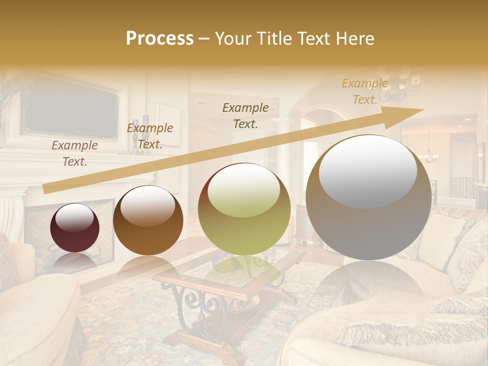 Beautiful Living Room In Luxury Home PowerPoint Template