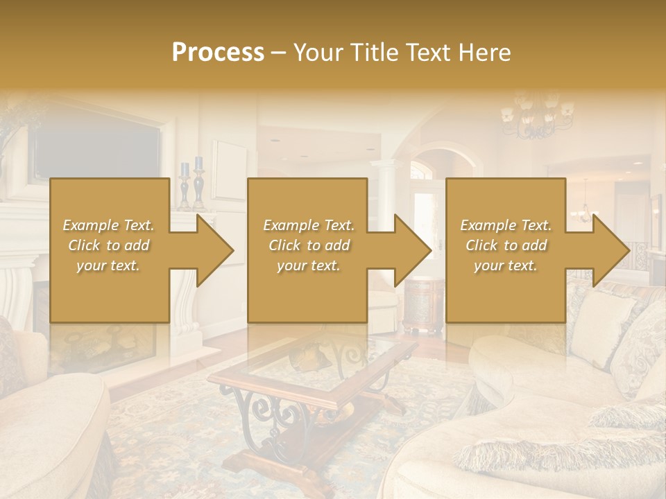 Beautiful Living Room In Luxury Home PowerPoint Template