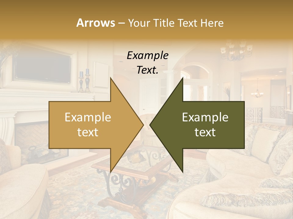 Beautiful Living Room In Luxury Home PowerPoint Template