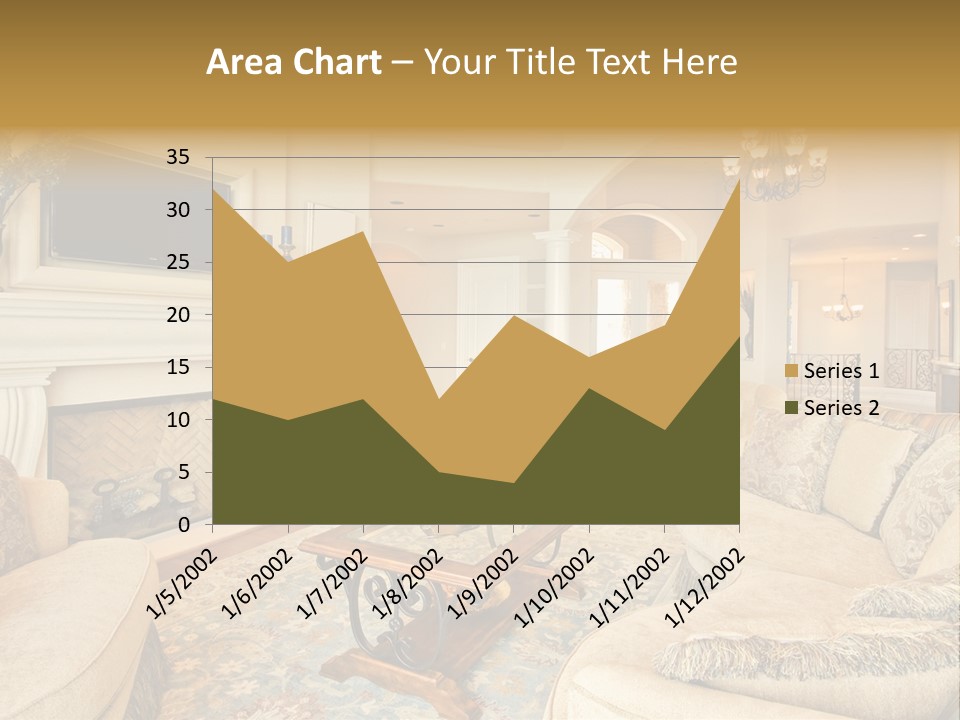 Beautiful Living Room In Luxury Home PowerPoint Template
