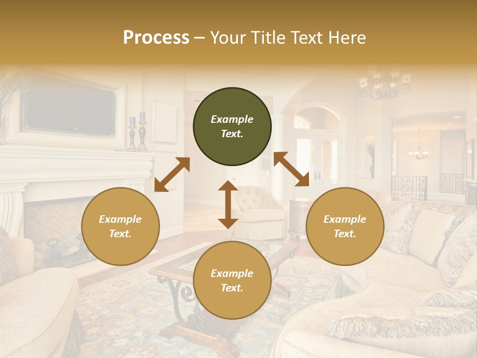 Beautiful Living Room In Luxury Home PowerPoint Template