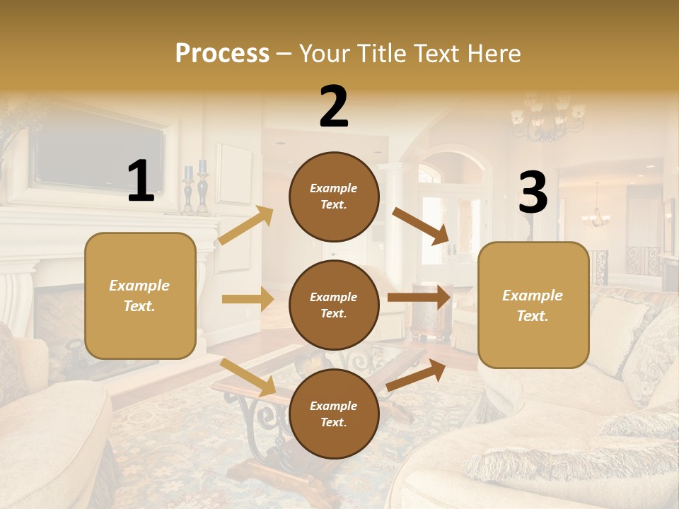 Beautiful Living Room In Luxury Home PowerPoint Template