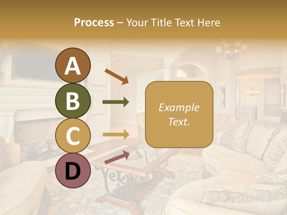 Beautiful Living Room In Luxury Home PowerPoint Template