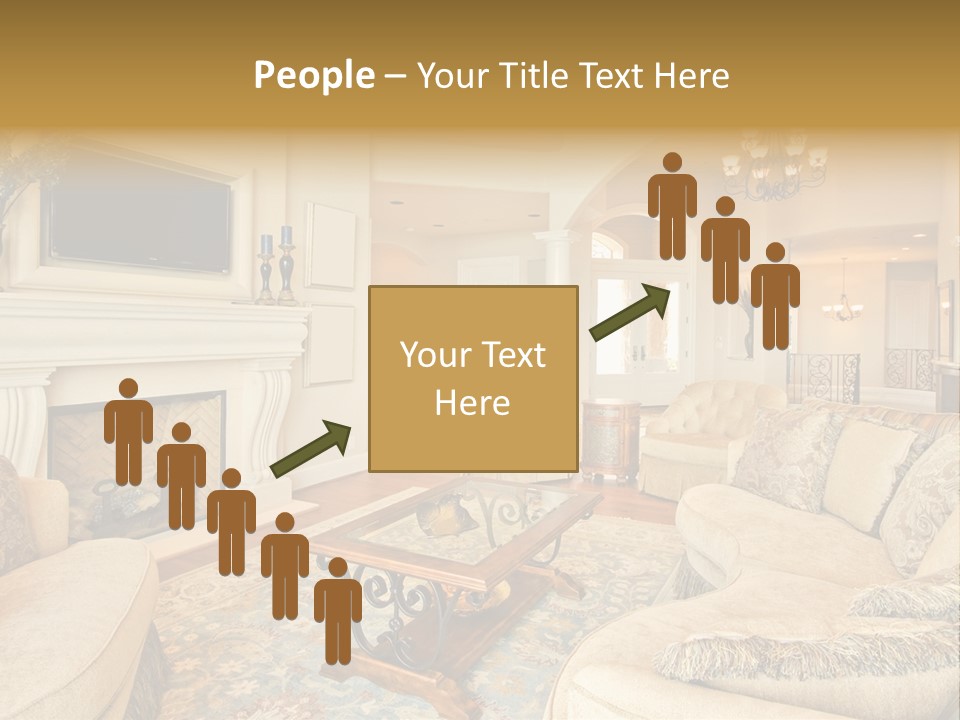 Beautiful Living Room In Luxury Home PowerPoint Template