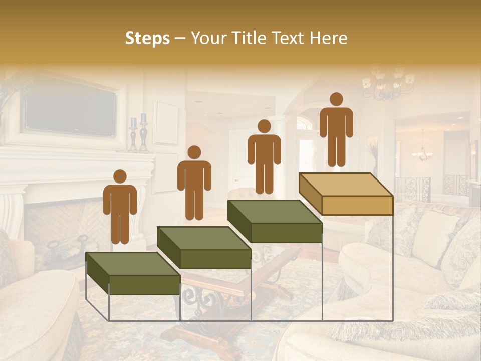 Beautiful Living Room In Luxury Home PowerPoint Template