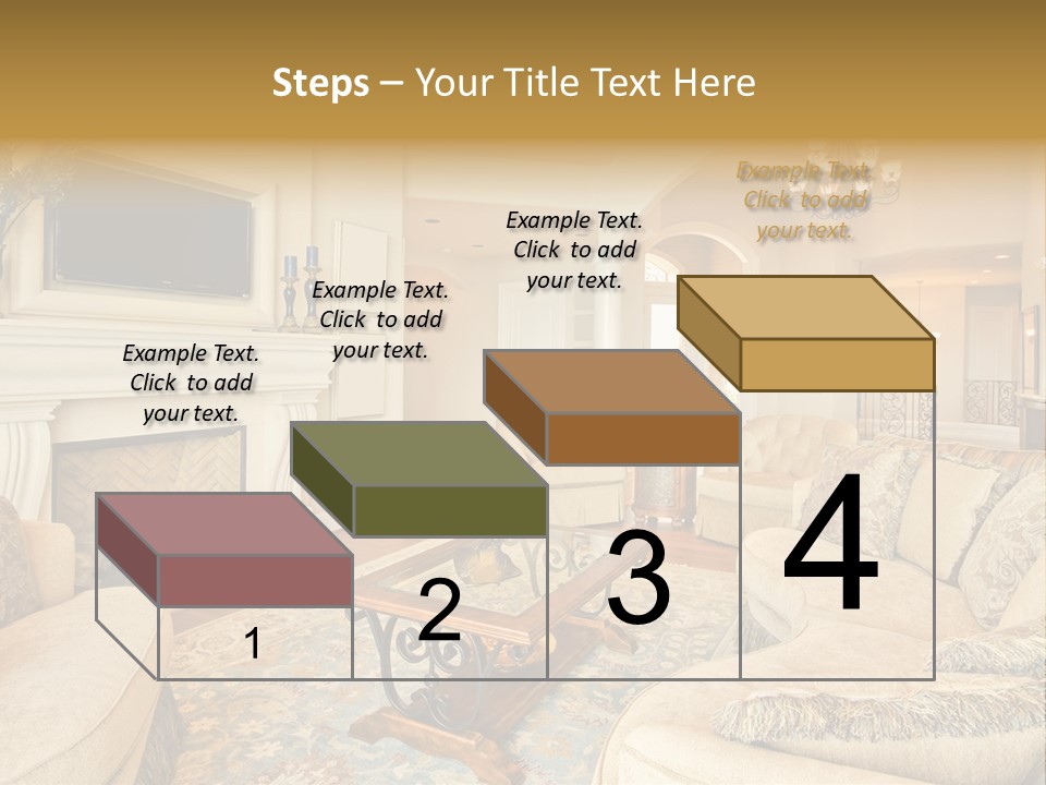 Beautiful Living Room In Luxury Home PowerPoint Template