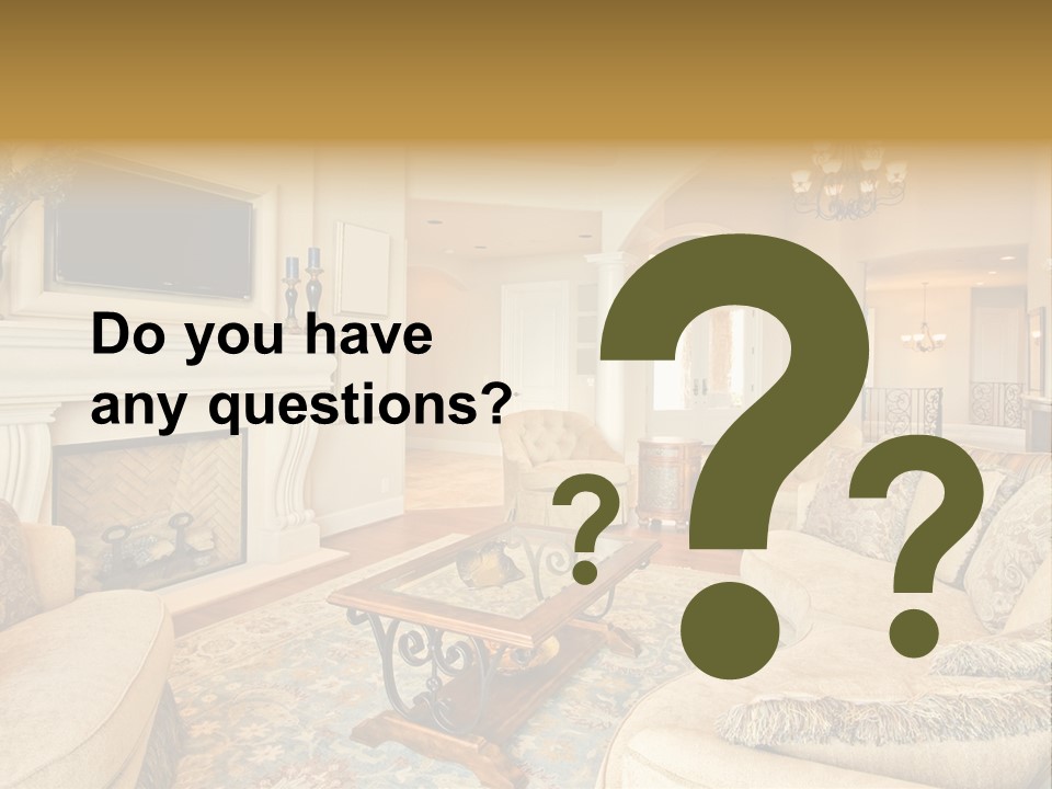 Beautiful Living Room In Luxury Home PowerPoint Template