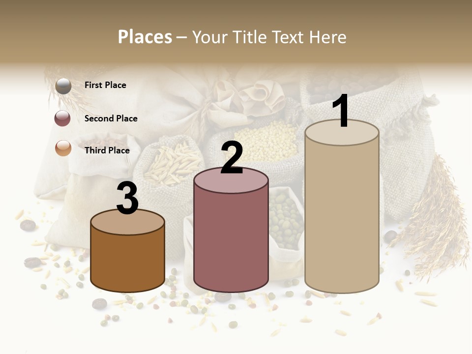 Bags With Cereals And Herbs PowerPoint Template