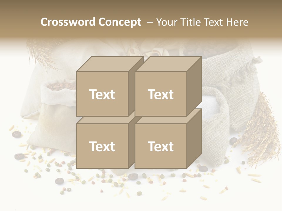 Bags With Cereals And Herbs PowerPoint Template