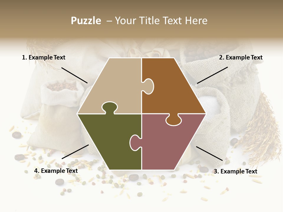 Bags With Cereals And Herbs PowerPoint Template