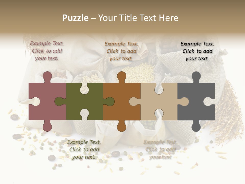 Bags With Cereals And Herbs PowerPoint Template