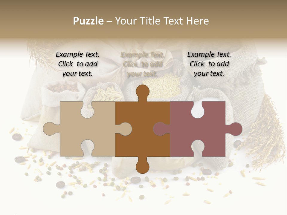 Bags With Cereals And Herbs PowerPoint Template