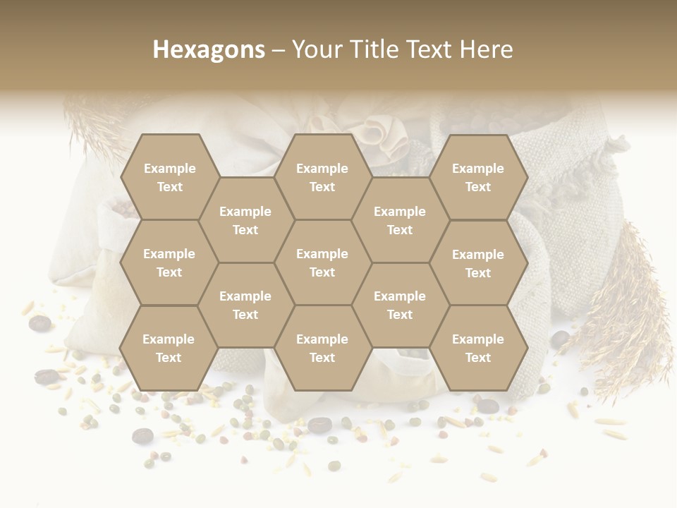 Bags With Cereals And Herbs PowerPoint Template
