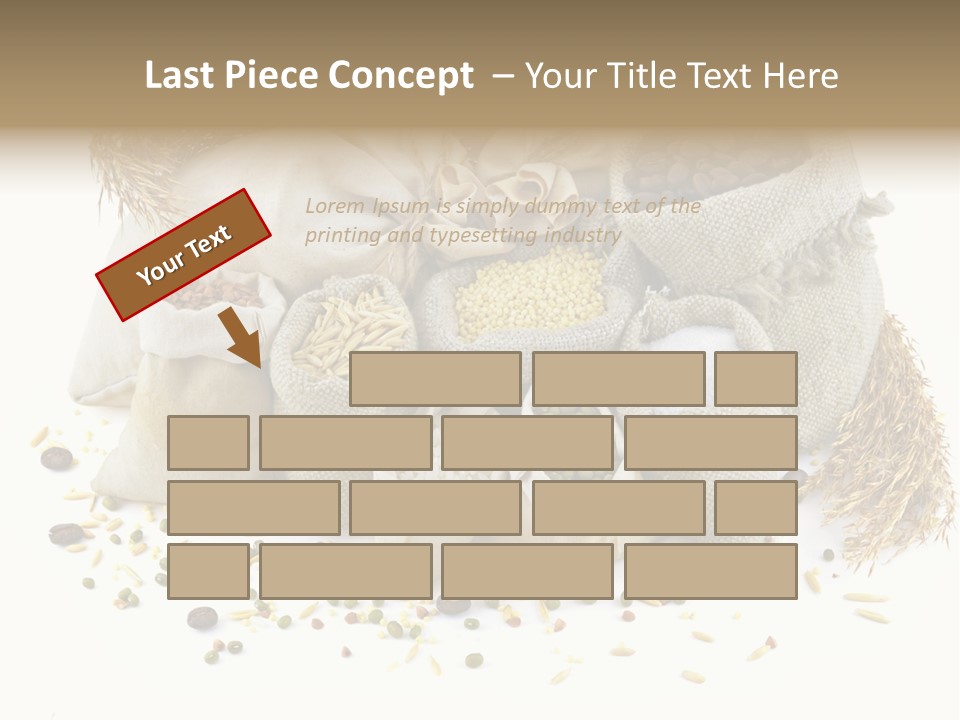 Bags With Cereals And Herbs PowerPoint Template