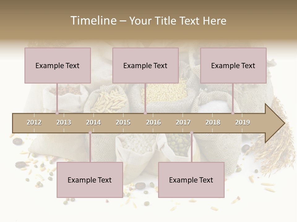 Bags With Cereals And Herbs PowerPoint Template