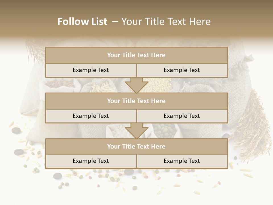 Bags With Cereals And Herbs PowerPoint Template