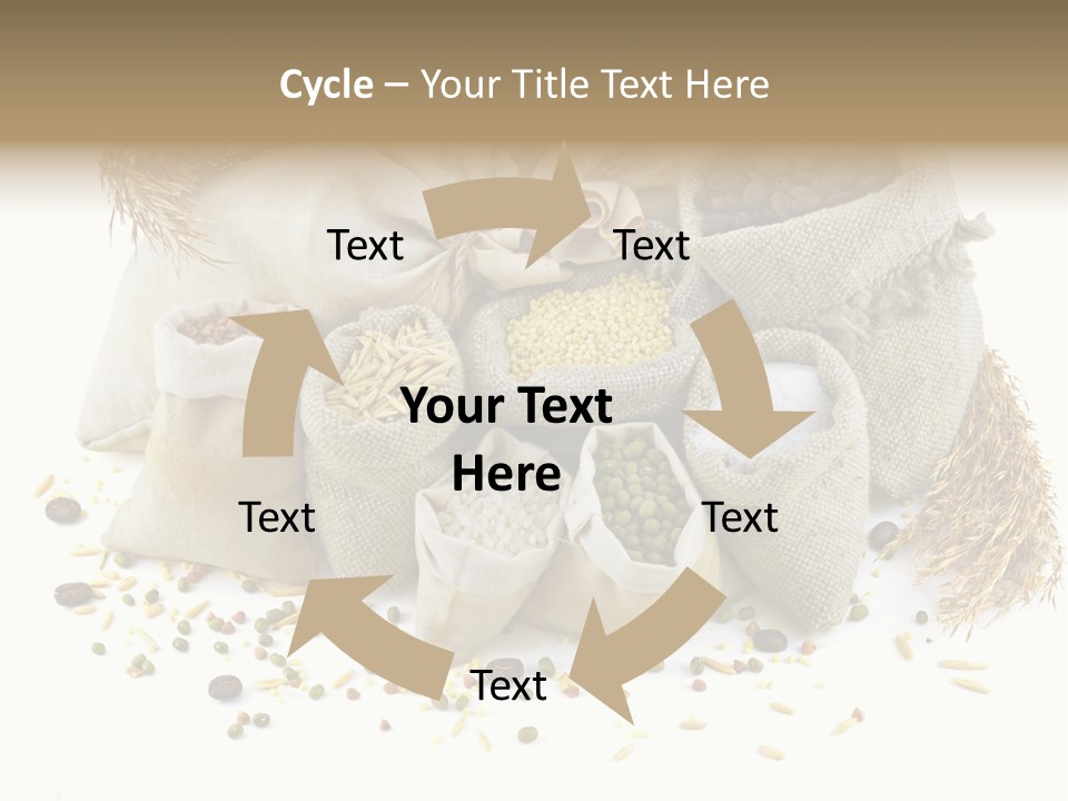 Bags With Cereals And Herbs PowerPoint Template