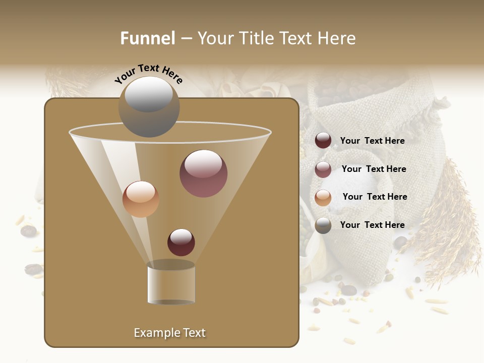 Bags With Cereals And Herbs PowerPoint Template