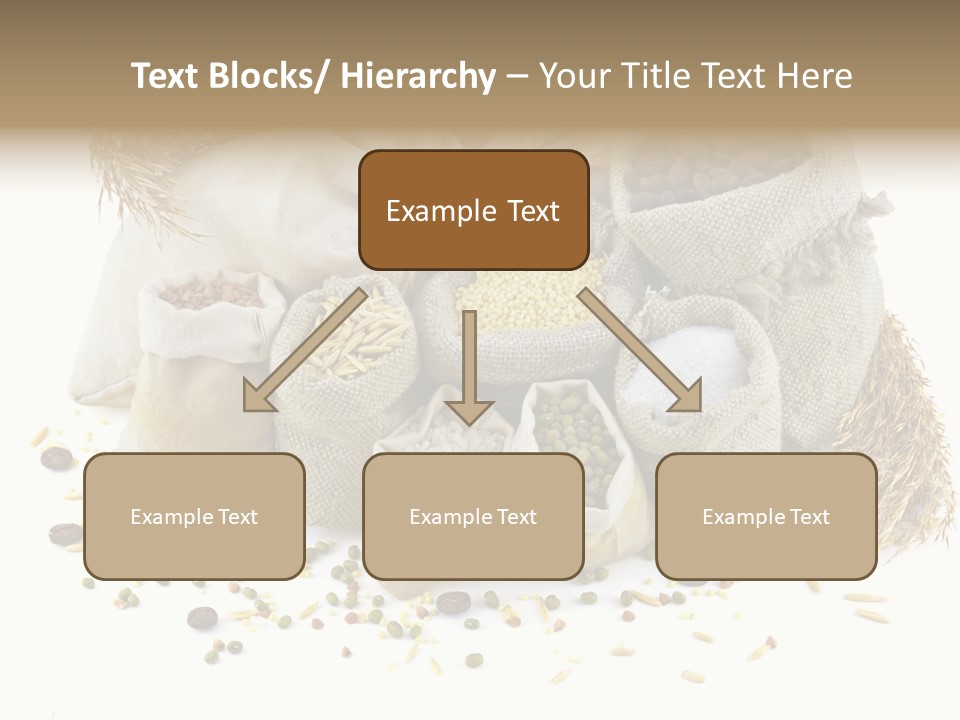 Bags With Cereals And Herbs PowerPoint Template