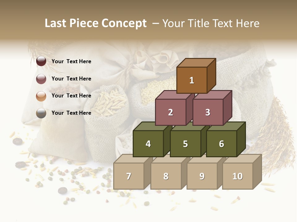 Bags With Cereals And Herbs PowerPoint Template