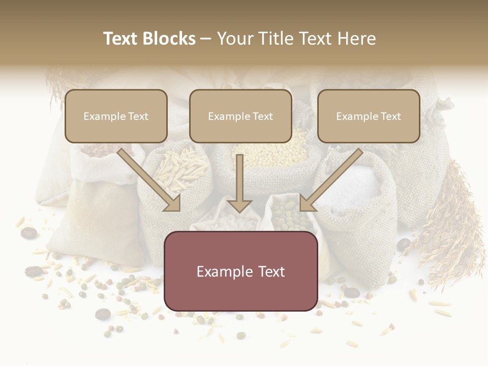 Bags With Cereals And Herbs PowerPoint Template