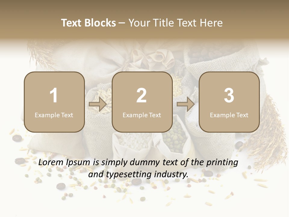 Bags With Cereals And Herbs PowerPoint Template