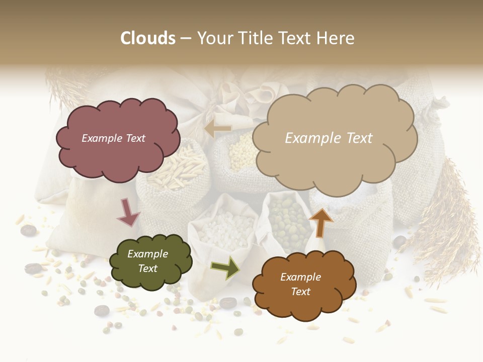 Bags With Cereals And Herbs PowerPoint Template