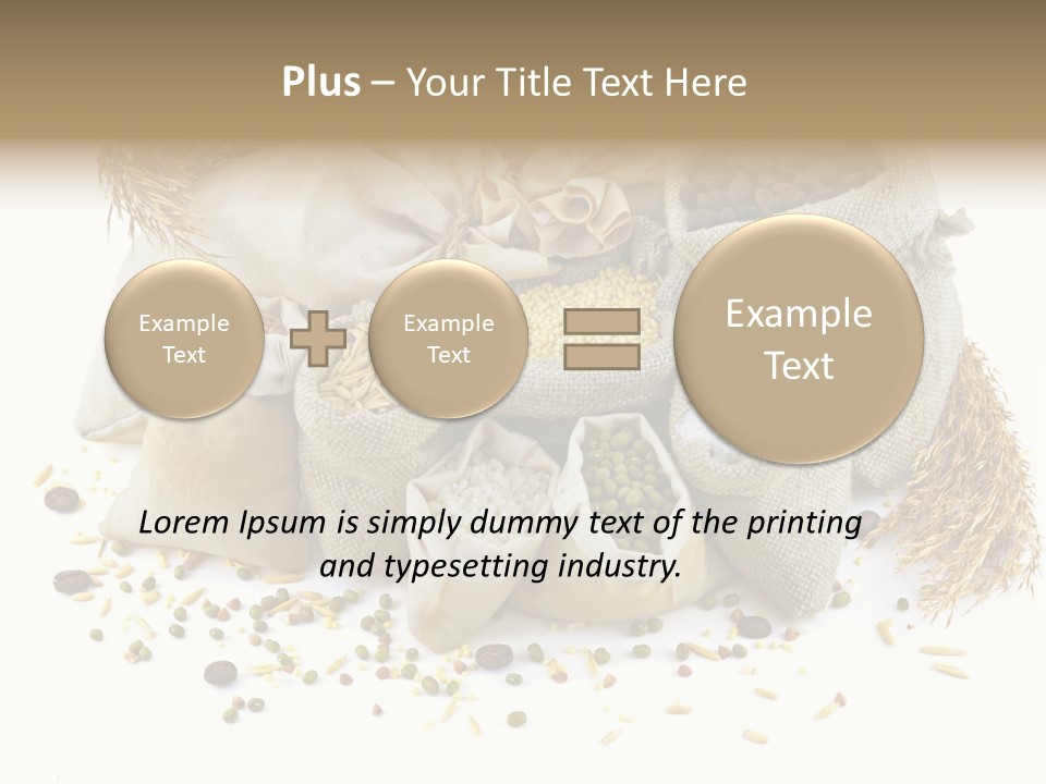 Bags With Cereals And Herbs PowerPoint Template