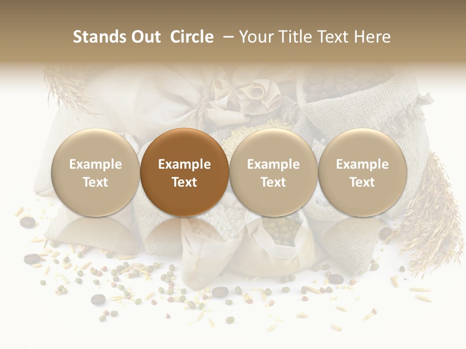 Bags With Cereals And Herbs PowerPoint Template
