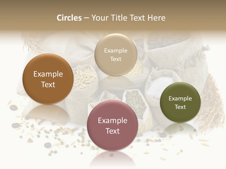 Bags With Cereals And Herbs PowerPoint Template